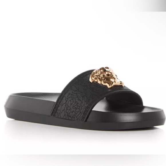 BNIB Versace Black and Gold Women's Slides Full inclusion. - Picture 4 of 4